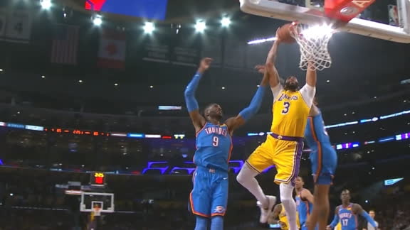 Davis finishes the alley-oop, has words with Schroder
