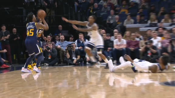 Mitchell puts Covington on the floor
