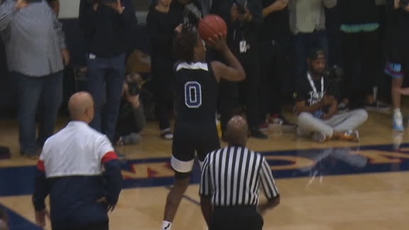 Bronny's first HS bucket is a 3-pointer
