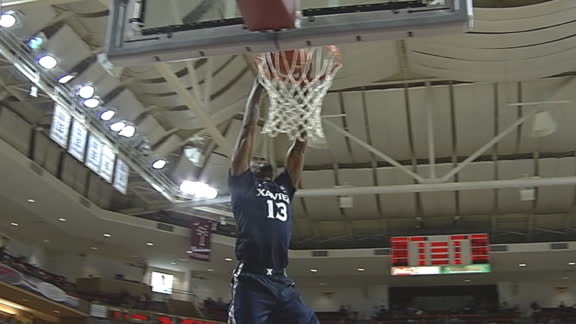 Marshall dunks off the inbound pass
