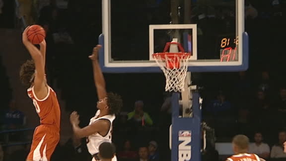 Texas' Sims throws it down