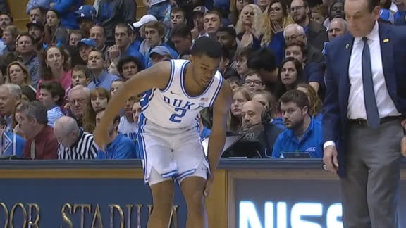 Duke S Cassius Stanley Exits Winthrop Game With Left Leg Injury