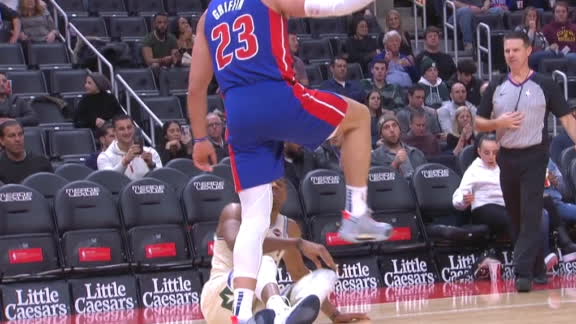Griffin walks over Giannis after foul, tempers flare