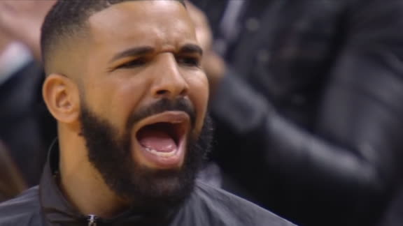 Drake is hyped after Lowry and-1