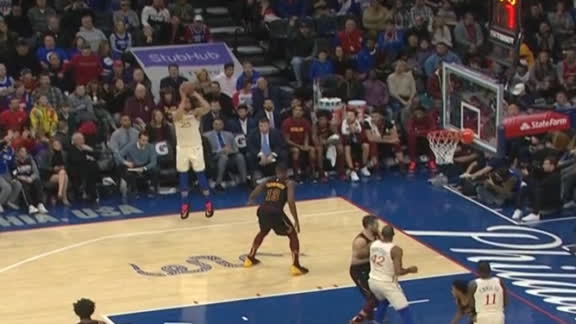 Simmons hits second 3 of his career
