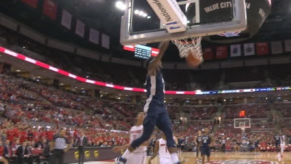 Brockington steals on one end, jams on the other