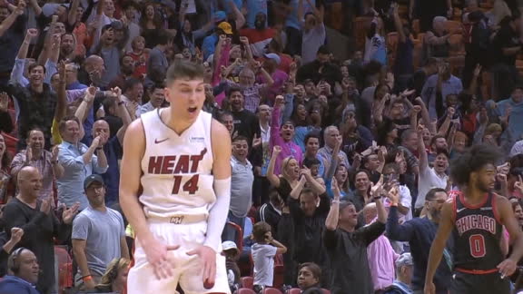 Herro on fire in OT as he drains 3