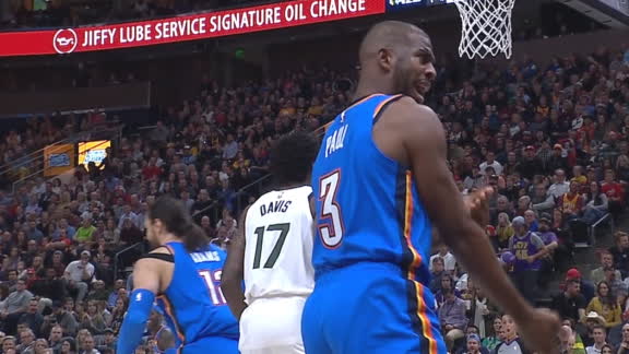 CP3 not happy with refs after scoring tough basket