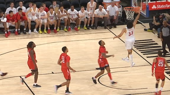 Nwora soars to the rim for the dunk