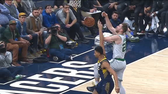 Lamb swats Hayward's layup