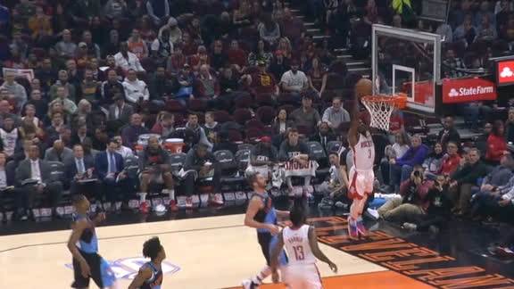 Harden finds Clemons on backdoor oop