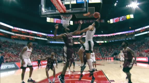 Louisville's Nwora flushes powerful baseline slam