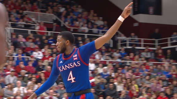 No 5 Kansas Pulls Away In Second Half Beats Stanford 72 56