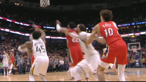 Jazz force OT after late foul call on Pelicans
