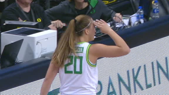 Ionescu salutes after reaching career-high 37 points