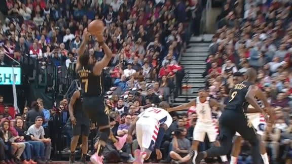Lowry drills ridiculous shot from deep