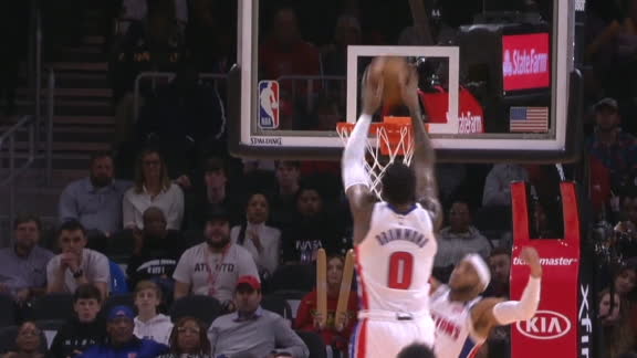 D-Rose throws it off glass to Drummond for the slam