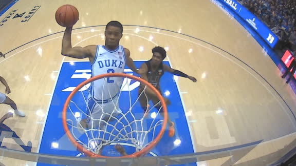 Stanley throws down one-handed alley-oop off inbounds pass