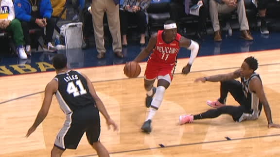 Holiday drops DeRozan with filthy behind-the-back move