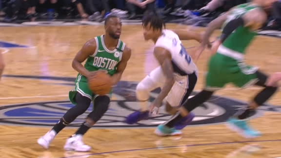 Walker drills a 3 off the screen plus the foul