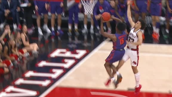 Nwora denies dunk with chasedown block