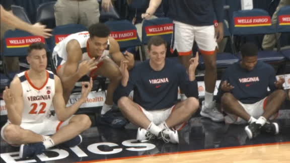Virginia's bench meditates after 3-ball