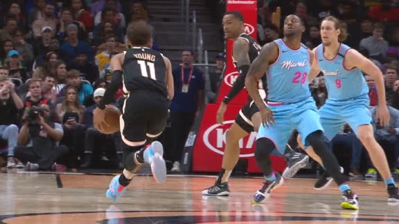 Trae crosses Iguodala, buries 6th 3-pointer of game