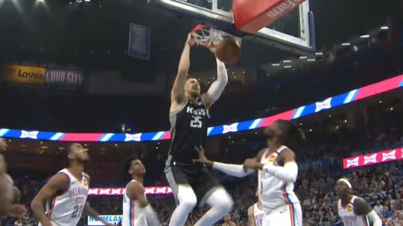Len hammers home two-handed slam