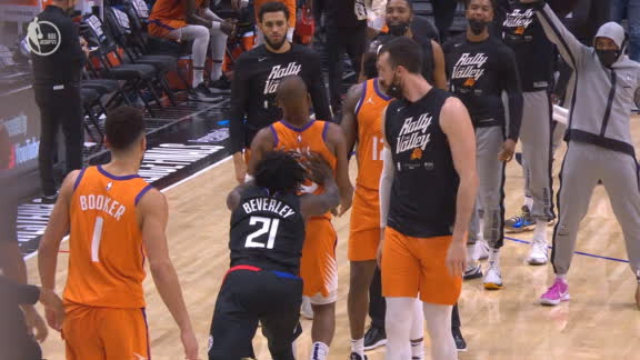Patrick Beverley gets ejected after pushing CP3 in the back