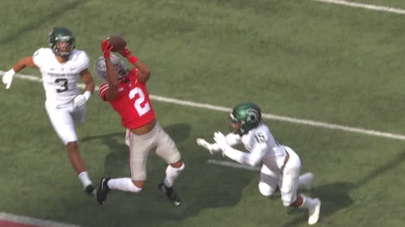 C.J. Stroud threads the needle to Chris Olave for Ohio State TD