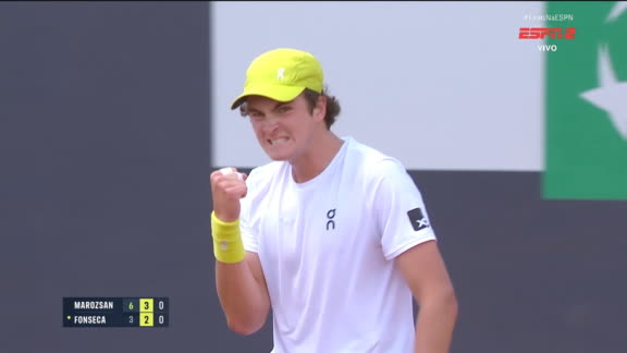 João Fonseca acerta ótimo forehand contra Marozsan na estreia em Roma ...