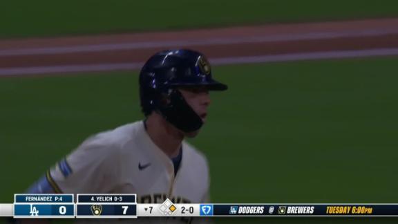 Brewers dominate Dodgers 9-1 with Peralta six shutout innings