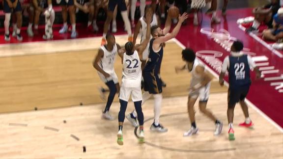 Minnesota edges New Orleans to open their summer league campaign with a win in Las Vegas.






