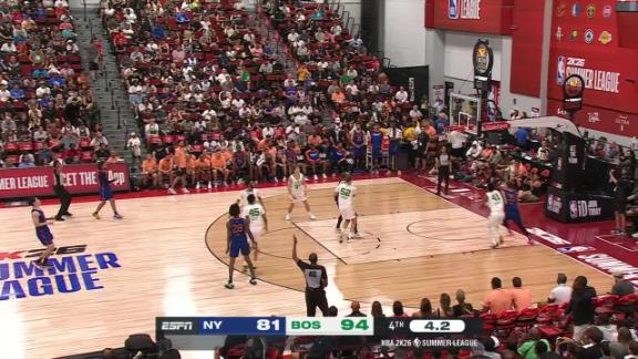 Charles Bassey leads Boston with 22 points as the Celtics defeat the Knicks 94-81.
