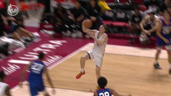 Mark Armstrong's 23 points lift the 76ers past the Nets.