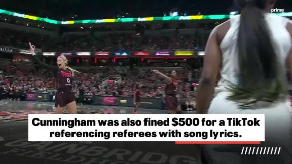 Cunningham fined again for bashing WNBA refs