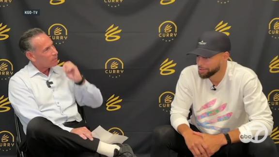 Stephen Curry tells ABC's Larry Beil that he isn't worried about the age of the Warriors' roster.