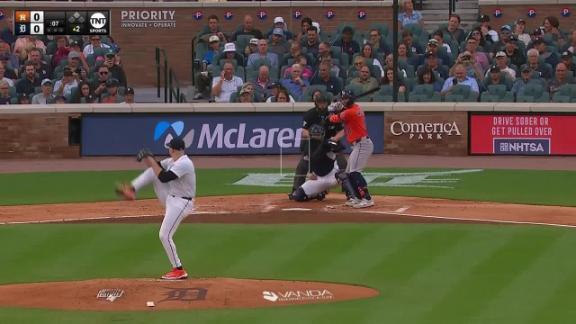 Tigers' Jack Flaherty, Four Homers Lead 10-0 Rout of Astros
