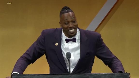 Dwight Howard reflects on coach Stan Van Gundy's impact in his Naismith Memorial Basketball Hall of Fame induction speech.