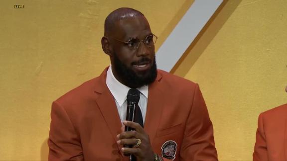 Hall of Fame inductee LeBron James reminisces on Kobe Bryant's role as the missing link who pushed the 2008 Redeem Team to gold.