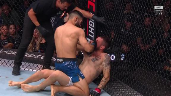 Michael Aswell overwhelms Lucas Almeida for a TKO