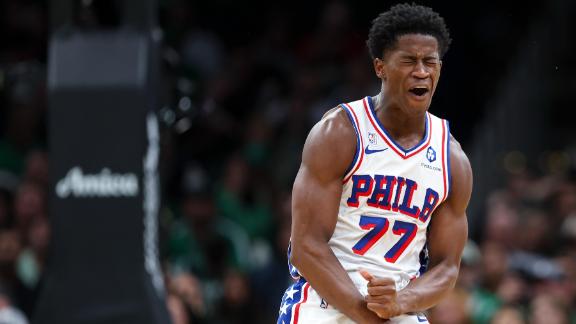 VJ Edgecombe finishes with 34 points on 13-of-26 shooting on his way to scoring the third-most points in an NBA debut.