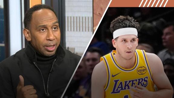 Stephen A. Smith heaps praise on Austin Reaves for stepping up for the Lakers after his game-winning shot vs. the Timberwolves.