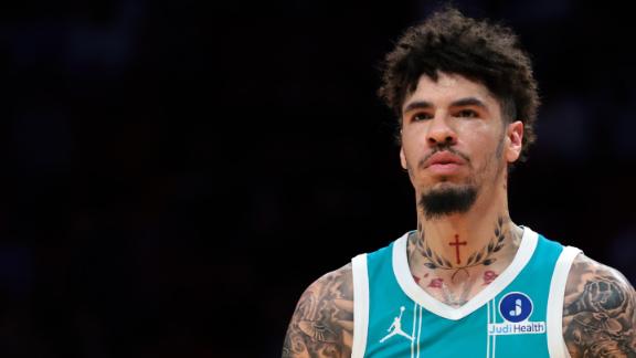 LaMelo Ball is fined after making an obscene gesture on the court during the Hornets' loss to the Heat.