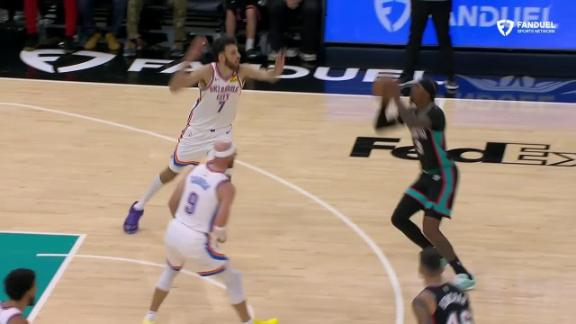Kentavious Caldwell-Pope nails the 3-pointer vs. Thunder