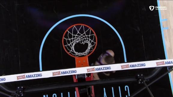 Mikal Bridges throws down big flush vs. Miami Heat