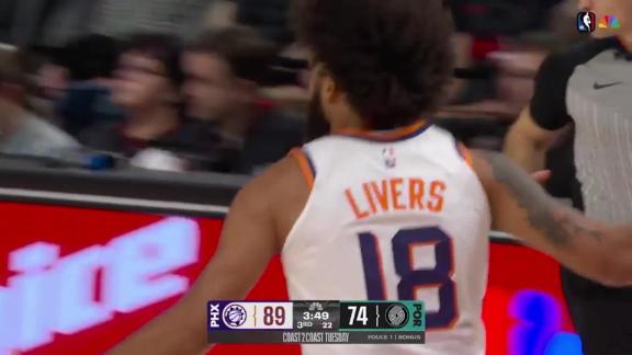 Isaiah Livers buries a triple from the wing for the Suns