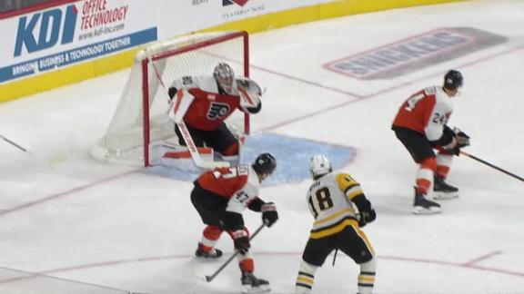 Crosby scores 58th, 59th career goals against Flyers in Penguins' d...