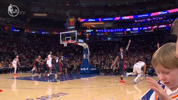 Jalen Brunson gets some space and knocks down the and-1 3-pointer.