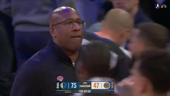 The Knicks were booed off the floor at MSG after trailing 75-47 at the half to the Mavericks.